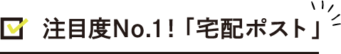 注目度No.1!「宅配ポスト」
