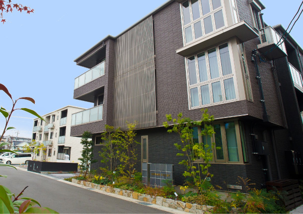 ファサード面など植栽